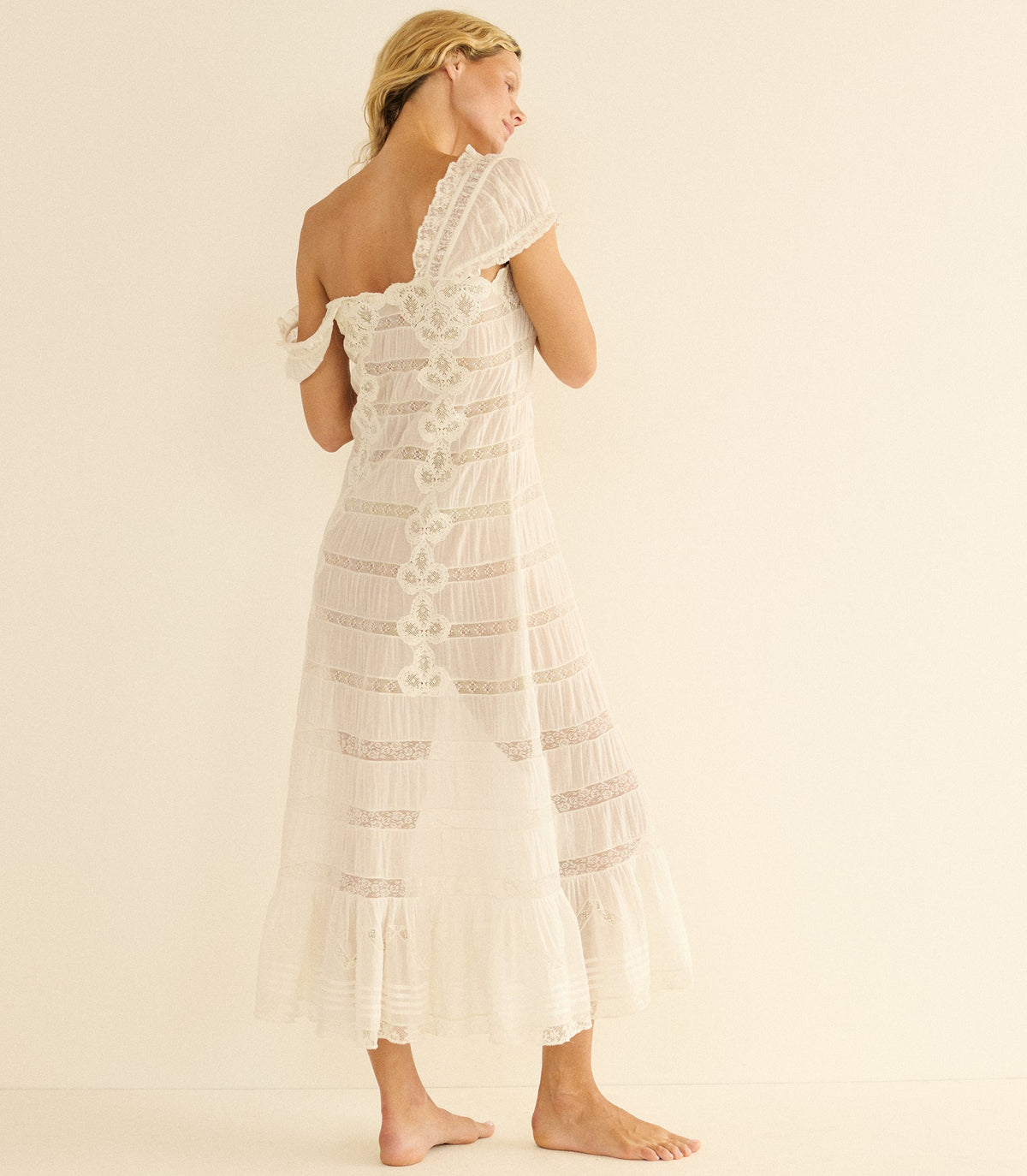 Adelaide Dress – Salt Organic Cotton Voile Lace Slip Dress