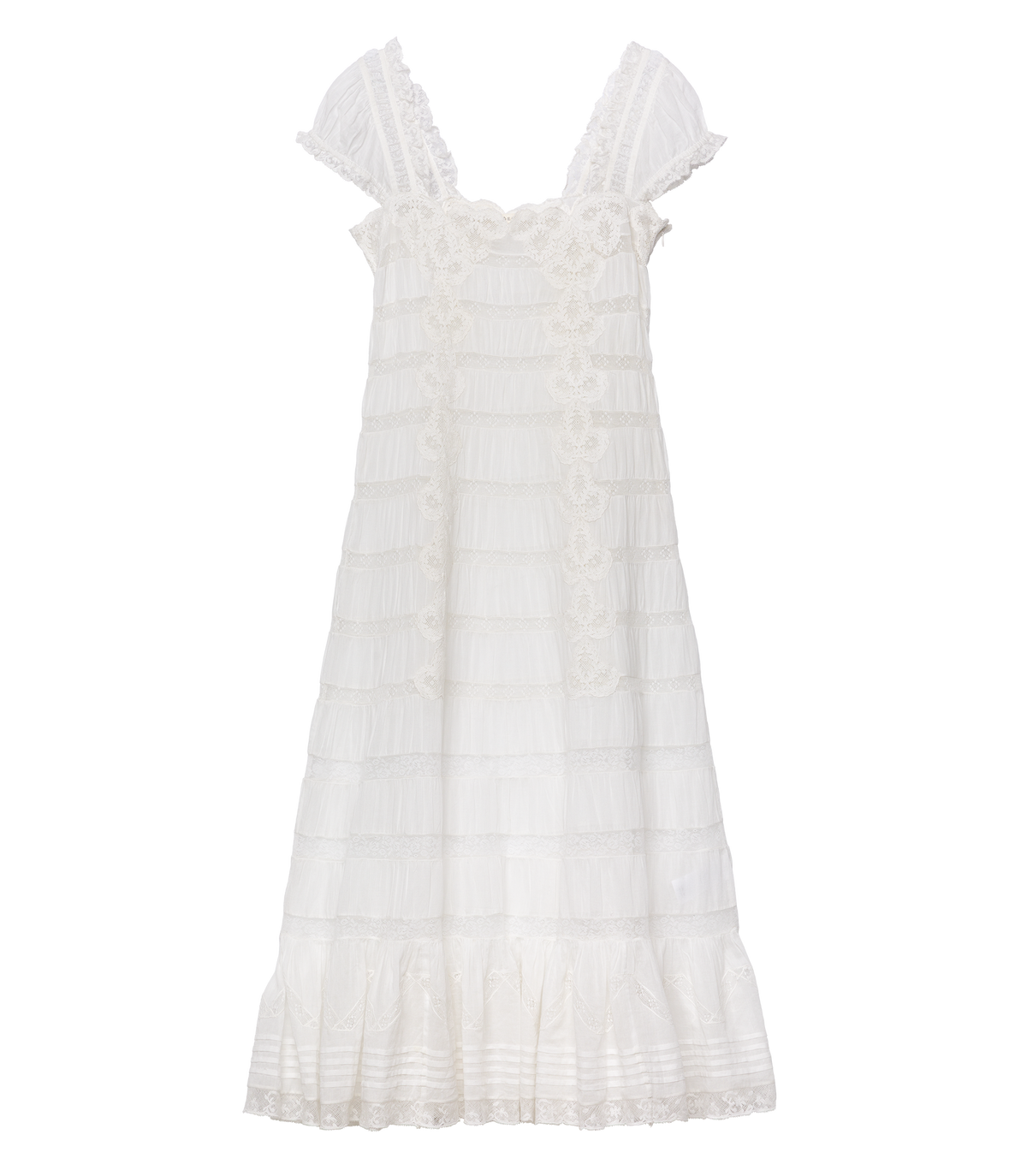 Adelaide Dress – Salt Organic Cotton Voile Lace Slip Dress