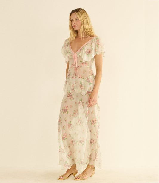 Amelisse Bias-Cut Silk Georgette Dress – Colette Rose