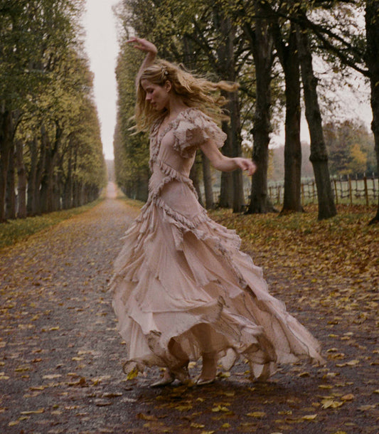 Antoinette Anniversary Dress – Antique Blush Silk